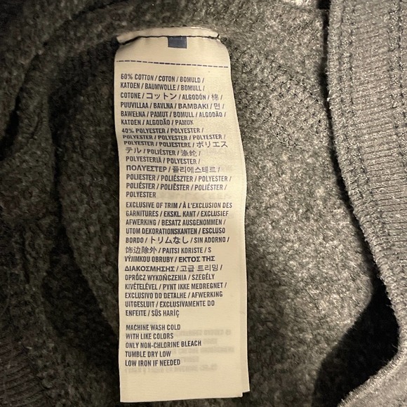 Abercrombie Kids Grey Sweatpants Size Large Pink Textured Logo on front Preowned - Picture 5 of 9